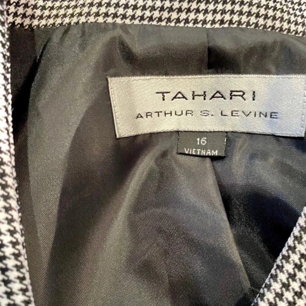 NEW Houndstooth Tahari Arthur S. Levine Blazer Size 16 - Picture 5 of 7